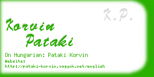 korvin pataki business card